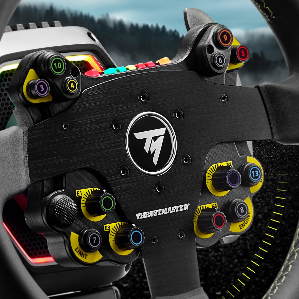 Thrustmaster EVO Racing 32R Leather, Aro de Volante Redondo Forrado en Cuero y Buje Desmontable, para PC y Consolas