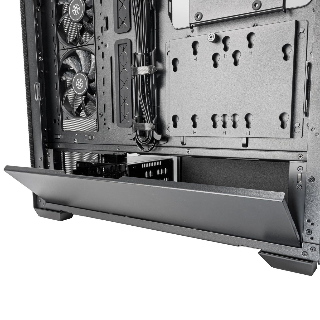SilverStone Technology Seta H2, Chasis Muy versátil con Alta Capacidad de refrigeración para Estación de Trabajo,SST-SEH2-B