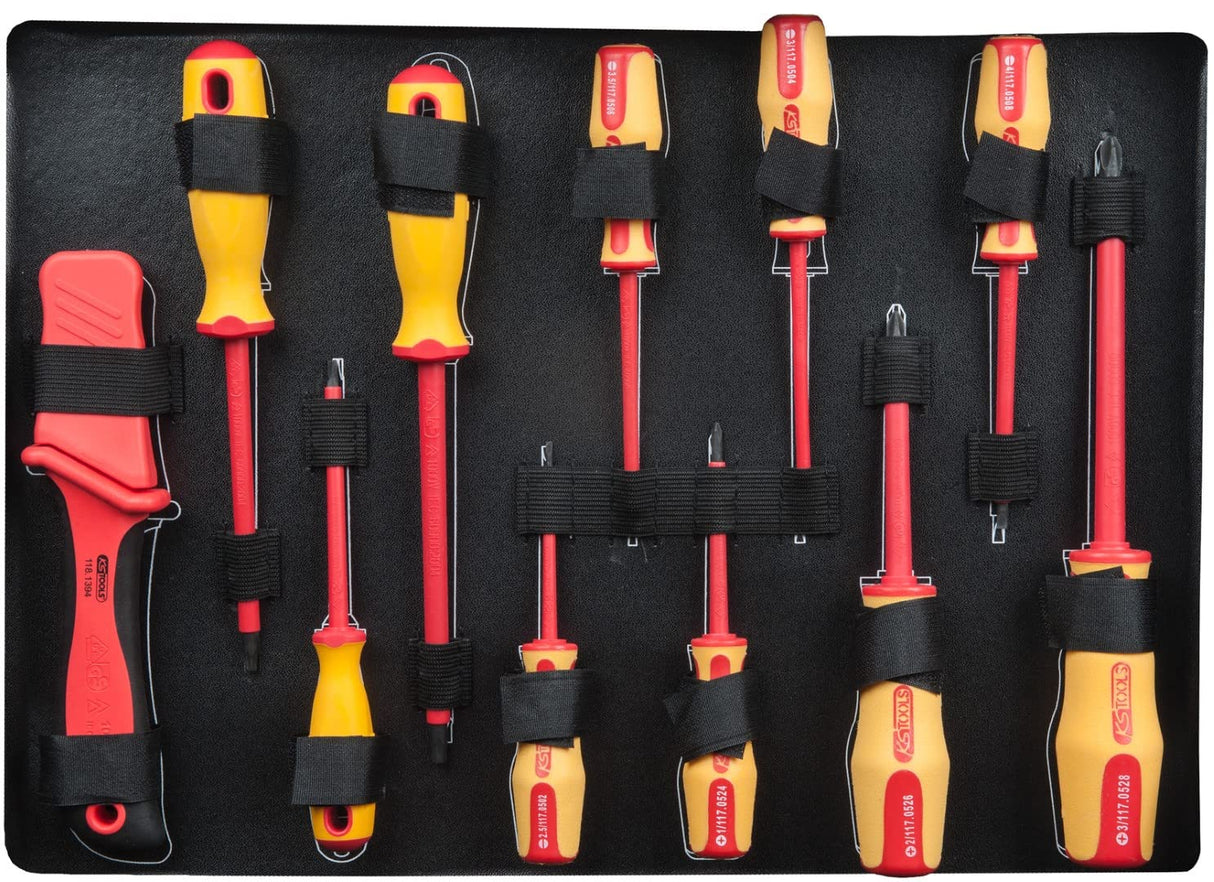 KS Tools 117.1890 Juego de herramientas aisladas para vehículos híbridos y eléctricos, 43 pzs