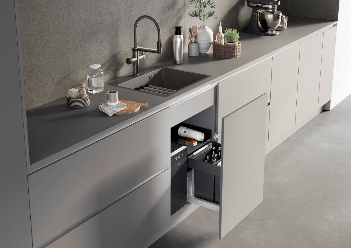 BLANCO CHOICE Icona, acero inoxidable satinado dorado, alta presión, sistema de agua multifuncional todo en uno, agua fría en silencio, medio, burbujeante y caliente, incluye aplicación para