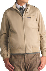 Members Only, Chaqueta de Motorista emblemática Original para Hombre, Corte Entallado, Caqui, Medium