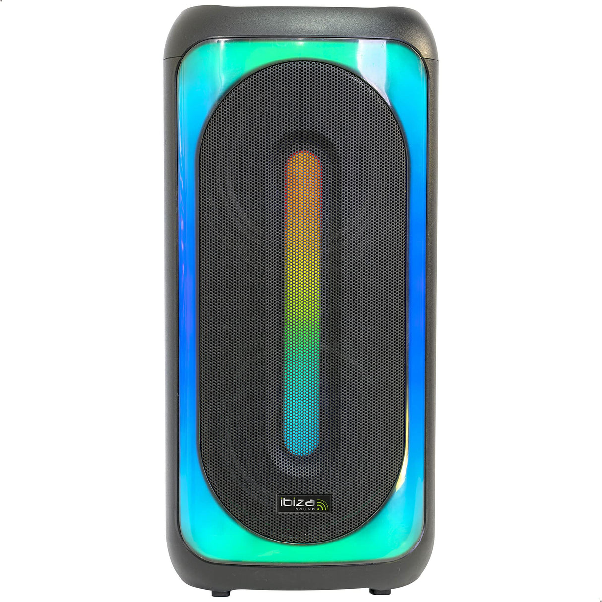 Ibiza - MERCURE50 - Altavoz a Pilas de 500 W con Efectos de iluminación Frontal, Bluetooth, SD, USB y función TWS - Negro