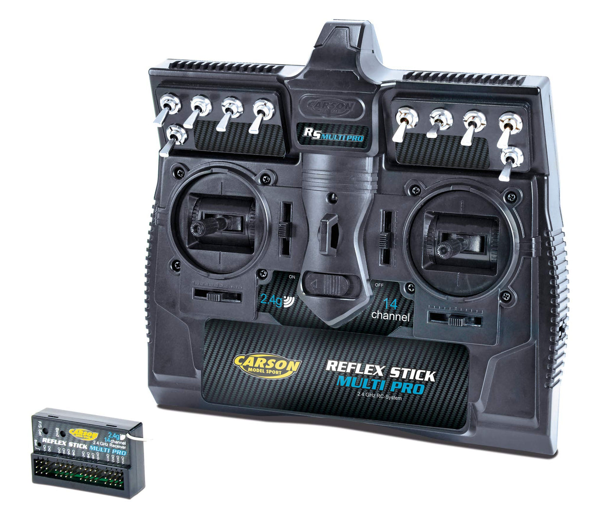 Carson Manual de Radio Reflex Stick Pro Multi 14 de 2,4 GHz Número de Salidas: 14