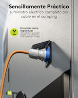 goobay Cable alargador CEE para Caravana, 25m, Enchufe CEE a Toma CEE, Toma CEE con Tapa de Cierre, IP44, Cable de Camping, autocarava y Caravana, 76230