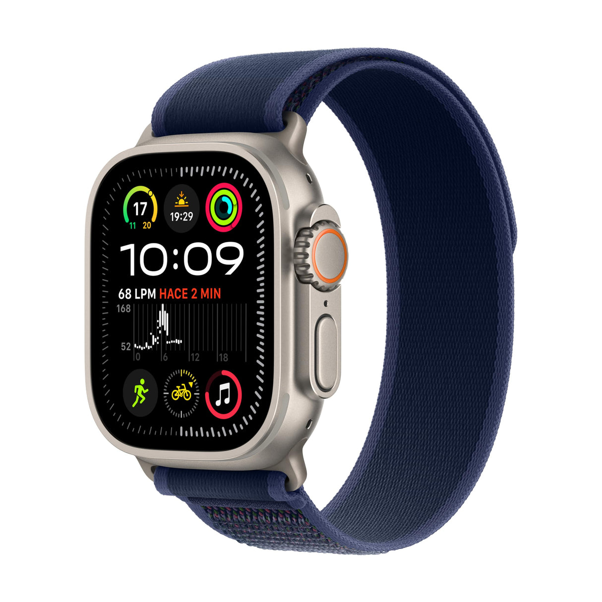 Apple Watch Ultra 2 GPS + Cellular Smartwatch, Reloj Deportivo con Caja de Titanio Natural Resistente de 49 mm y Correa Loop Trail Azul - Talla S/M. Monitor de entreno y Neutro en Carbono