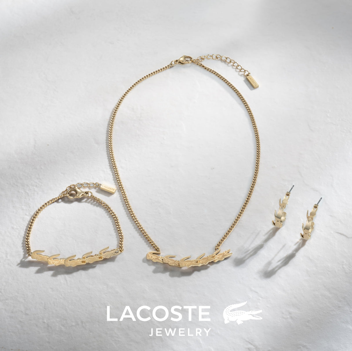 Lacoste Pulsera para Mujer Colección CROCODILE en Oro Amarillo con Charms en Forma de Cocodrilo - 2040510