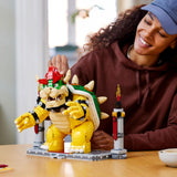 LEGO Super Mario El Poderoso Bowser, Maqueta 3D para Construir, Figura Articulada, Casa Decoración, Coleccionable Mario Bros, Idea de Regalo para Adultos 71411