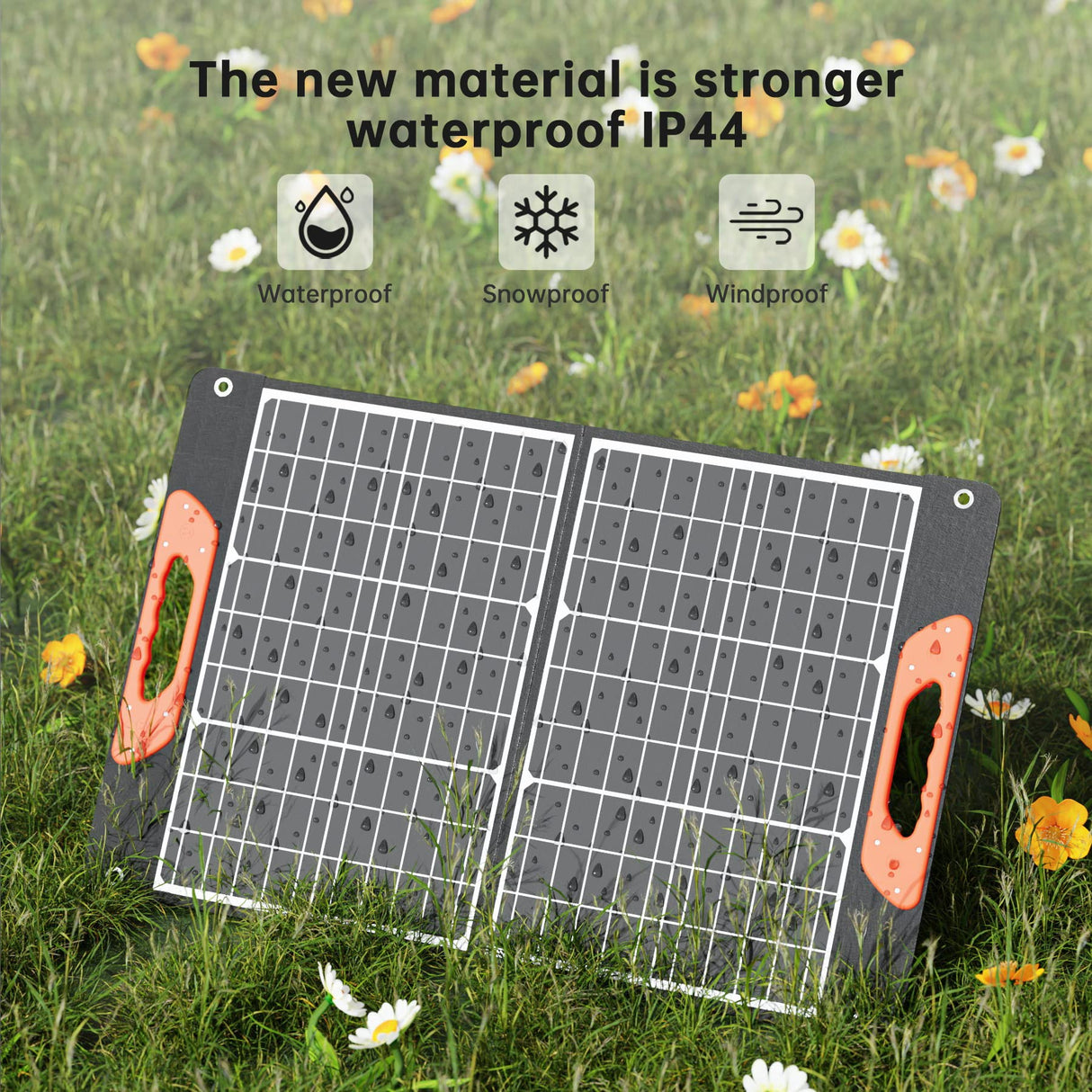 Rosaking 60W Cargador Solar Portátil, USB C+A + DC Panel Solar Plegable para Jardín, Balcón, Camping,para Generador Portátil, Pesca,Smartphone, GoPro,Portátiles