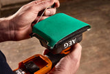 AEG BFS18SBL-14-0 - Lijadora vibratoria (18 V, 1/4 hojas, 7000 a 12000 osc/min, fijación de velcro o pinza (sin batería)
