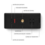 Marshall Middleton II Altavoz Bluetooth portátil con más de 30 Horas de reproducción y Resistencia al Agua IP67 - Negro y latón