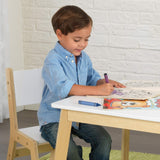 KidKraft Juego Infantil Moderno de Mesa y 2 sillas de Madera, Mesa y Silla Infantil, Muebles para Salas de Juego y Dormitorio de niños (27025)