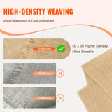VEVOR Rollo de Tela de Arpillera de 914 mm x 45,7 m, 50 x 50 Rollos de Tela de Arpillera Natural de Alta Densidad de Ancho, Rollo de Tela de Yute para Envolver Árboles, Decoración, Manualidades