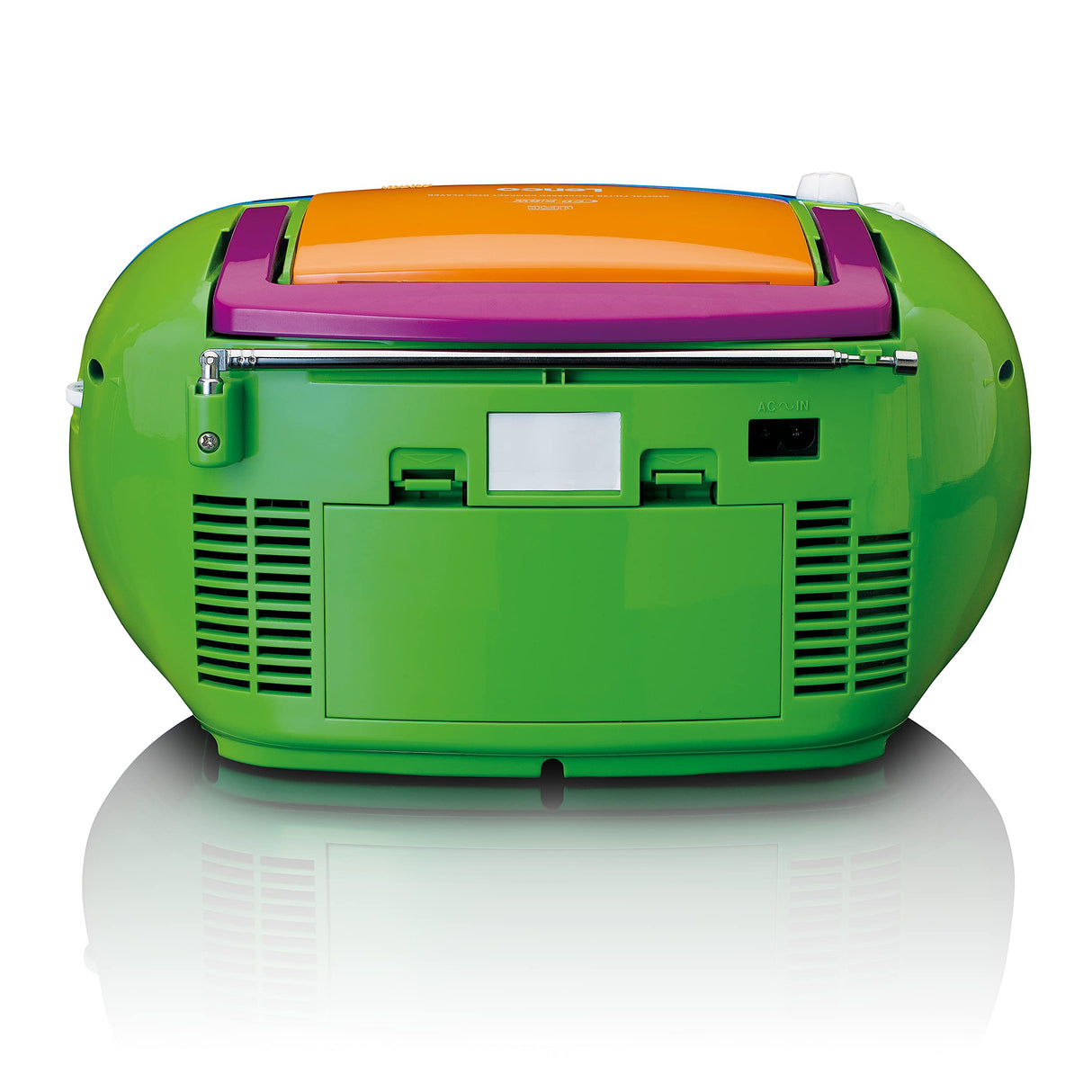 Lenco SCD-971 -Radio Infantil - Radio Casete con CD - Radio CD - Lector de Casete - Altavoces estéreo - Toma de Auriculares - Memoria de Pistas - Multicolor, Colorido