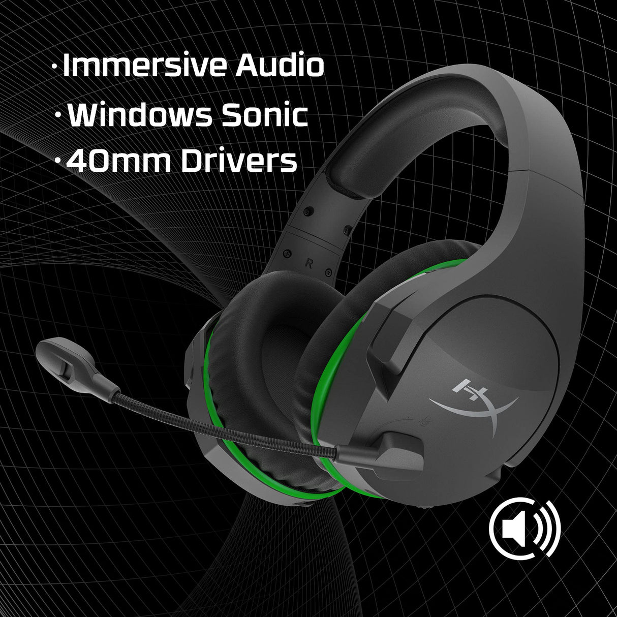 HyperX CloudX Stinger Core – Auriculares inalámbricos para Xbox Series X|S and Xbox One, con cancelación de ruido, control del micrófono, mezclador de chat integrado