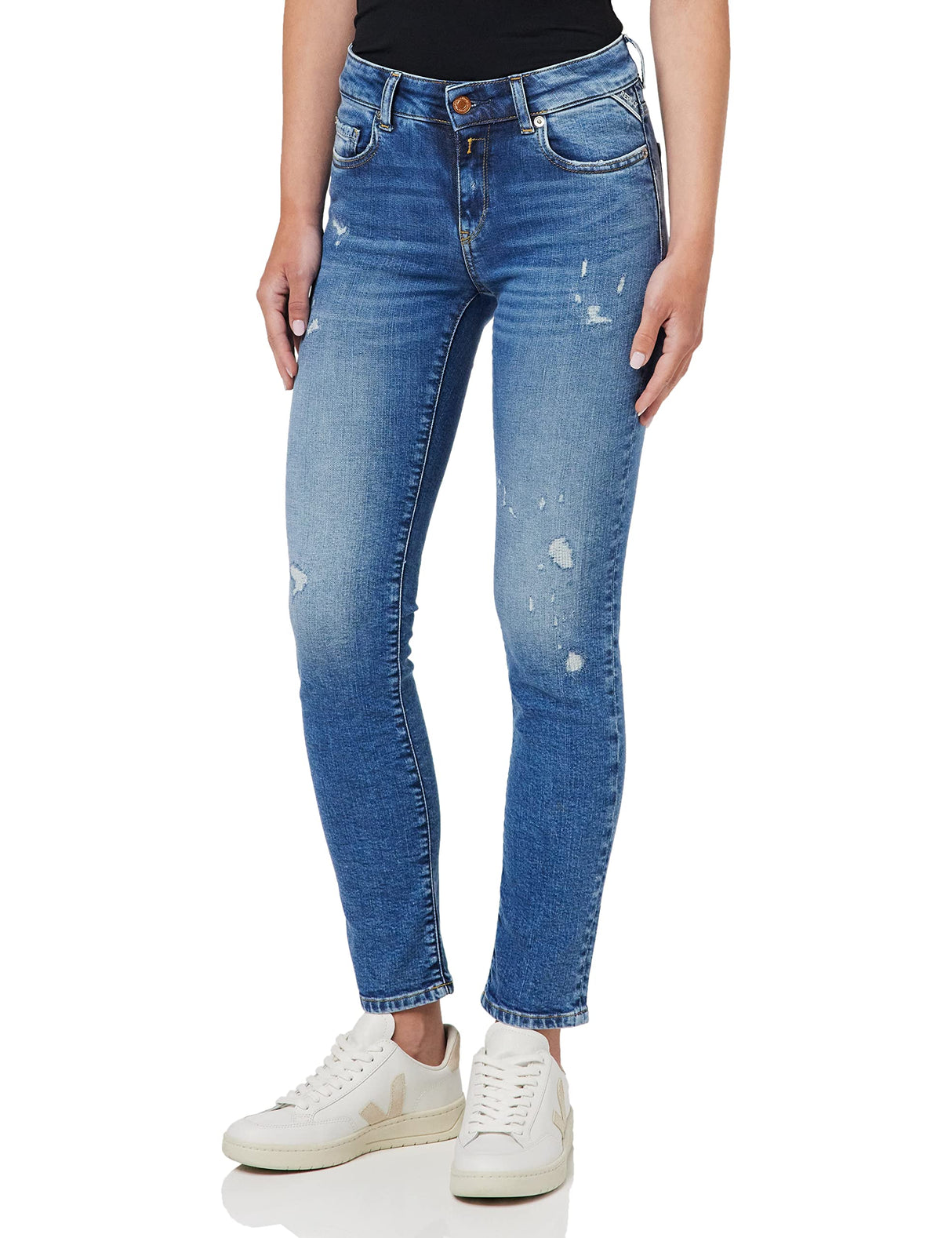 REPLAY WA429 Faaby 573 Online Jeans, Medium Blue 009, 30W / 32L para Mujer