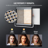 NEEWER 2 Pack Luces de Video LED Bicolor Regulables 480 y Kit de Iluminación de Soporte Incluye: Panel LED CRI 96+ de 3200-5600K con U Bracket, Tripode de luz de 75 Inches para Fotografía de Estudio