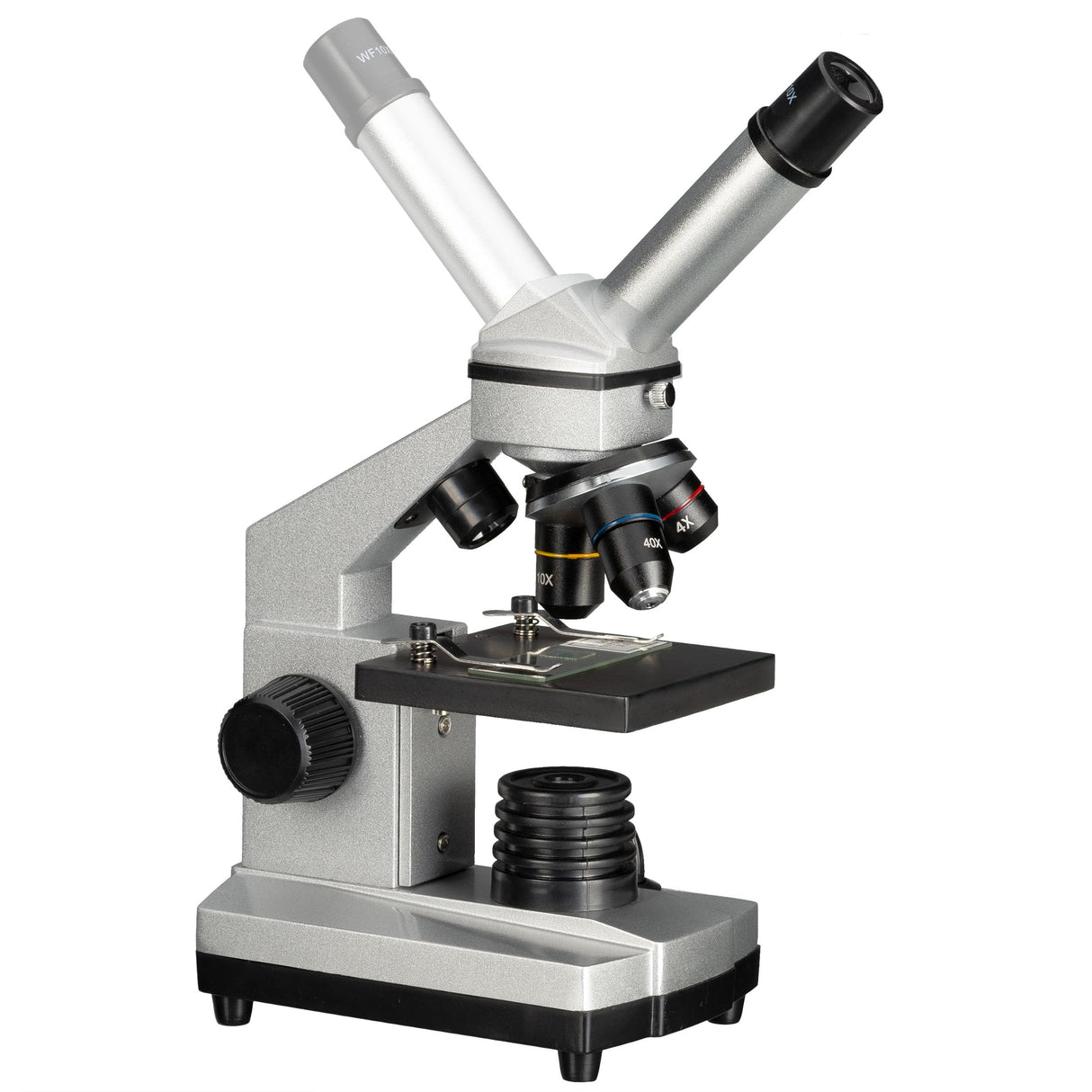 Bresser JUNIOR 40x-1024x Microscopio Set, negro, plata