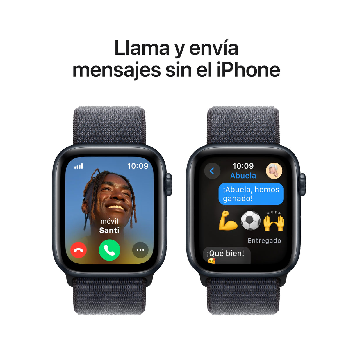 Apple Watch SE de 2.ª generación GPS + Cellular Smartwatch con Caja de Aluminio en Medianoche de 44 mm y Correa Loop Deportiva Tinta. Monitores de entreno y sueño y Neutro en Carbono