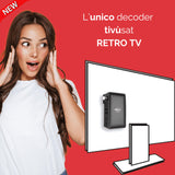 DIGIQUEST Decodificador Tivùsat Retrotv Microsat |Mediaplayer, Mando a Distancia 2 en 1 y tivùsat Smartcard incluidos | De Color Negro