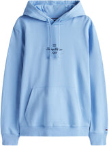 Tommy Hilfiger Hoodie Hombre Flag Script con Capucha, Azul (Cloudy Blue), M