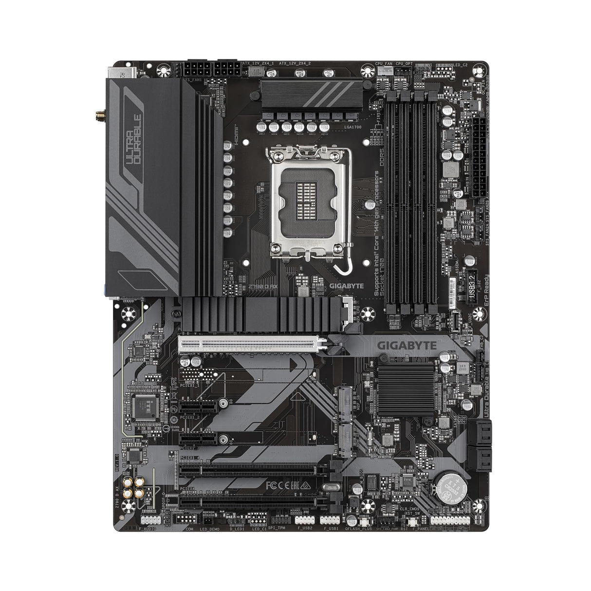 GIGABYTE Z790 D AX Placa Base - Soporta CPUs Intel Core de 14ª generación, VRM Digital de 12+1+1 Fases, hasta 7600MHz DDR5 (OC), 3xPCIe 4.0 M.2, Wi-Fi 6E, LAN de 2.5GbE, USB 3.2 Gen 2