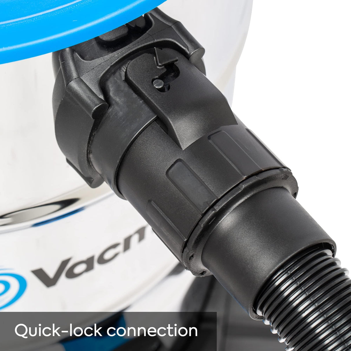 Vacmaster VQ1530SFDC 1500W 30L Aspirador en seco y húmedo, Industrial de Acero Inoxidable, Función De Soplador, Toma De Corriente con Herramientas Eléctricas