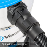 Vacmaster VQ1530SFDC 1500W 30L Aspirador en seco y húmedo, Industrial de Acero Inoxidable, Función De Soplador, Toma De Corriente con Herramientas Eléctricas