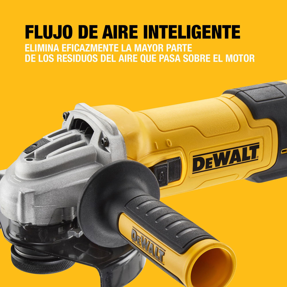 DEWALT Mini-amoladora angular eléctrica, 125mm, Potente motor 1500 W, Arranque Suave + Bloqueo, Velocidad sin carga 2800-10000 rpm, Rosca M14, Sistema de extracción de polvo, DWE4257KT-QS