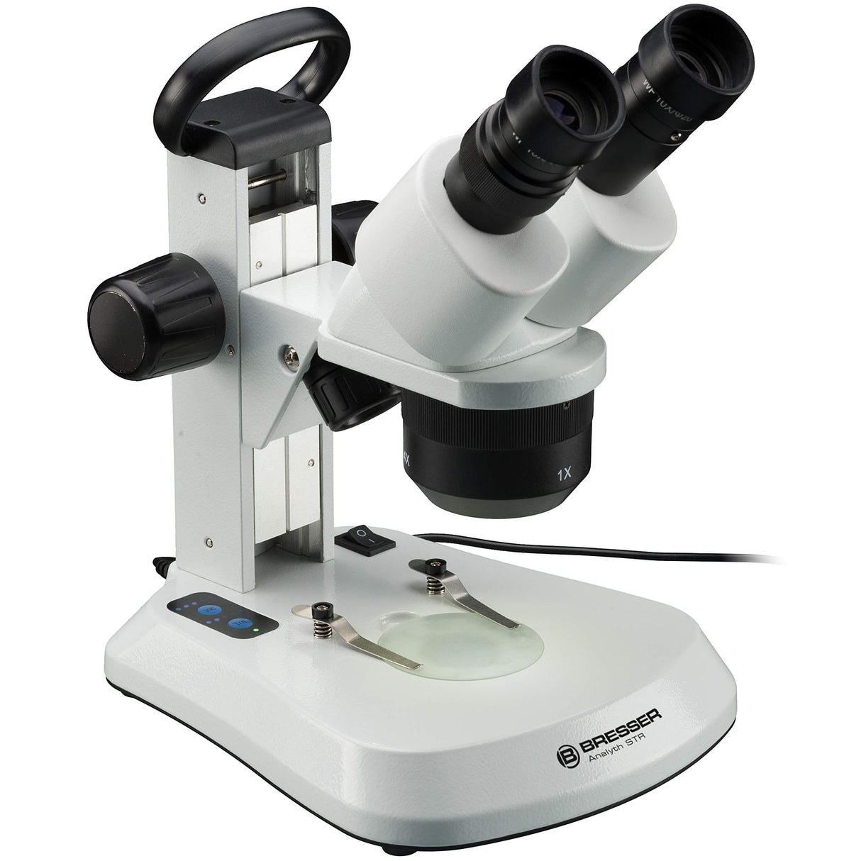 Bresser Microscopio Analyth STR 10x – 40x estéreo, luz difuminada y transmitida, microscopio, Color Negro