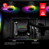MSI MAG CORELIQUID M360 AIO CPU Refrigeración líquida - 12 vías Split-Flow de refrigeración por agua, tubos a prueba de evaporación, Soporta socket mainsteam como AM5 y 1700.