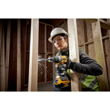 DEWALT DCD805P2T-QW - Taladro Percutor a batería 18V, Motor sin escobillas, Caja de engranajes metálica de 2 velocidades, Luz LED, Incl. 2 baterías XR de 5.0Ah, cargador y caja TSTAK