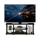 Furinno Soportes de TV de entretenimiento de 3 niveles Nogal/Negro