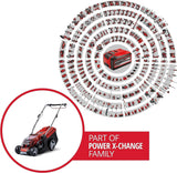 Einhell Cortacésped a batería GE-CM 36/36 Li Kit Power X-Change (36V, 36cm ancho de corte, hasta 400 m², Brushless, 40L bolsa recolectora, 25-75 mm altura de corte, con 2x4,0 Ah batería y 2x cargador)