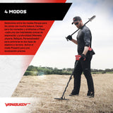 Detector de Metales Minelab Vanquish 440 Multi-Frequency Pinpointing para Adultos con Bobina V10 10 Pulgadas x 7 Pulgadas Doble-D Impermeable