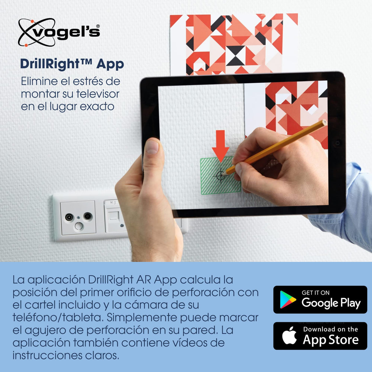 Vogel's Comfort TVM 3845 - Soporte de Pared Giratorio para televisores de hasta 100 Pulgadas, hasta 55 kg, Certificado TÜV, Giratorio hasta 180°, máx. VESA 600 x 400, compatibilidad Universal