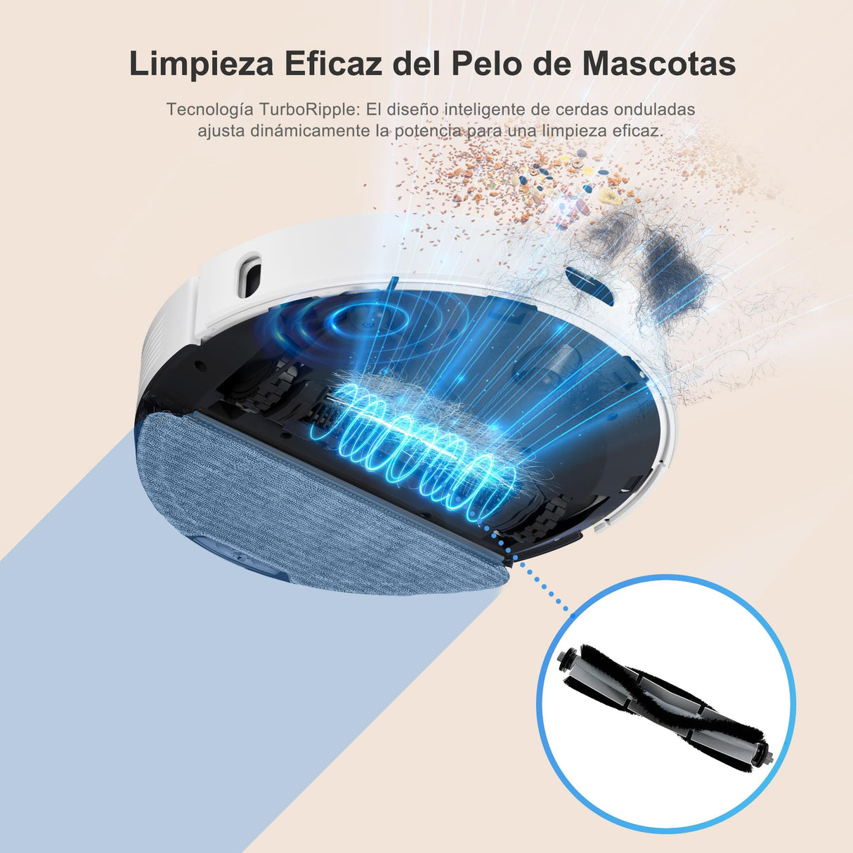 AIRROBO GT21 Robot Aspirador y Fregasuelos con Mopa: Robot-Aspirador Navegación láser | 3.5L Base de Autovaciado | Inteligencia Artificial | Evita Objetos | 180 min Autonomía | Control App/WiFi