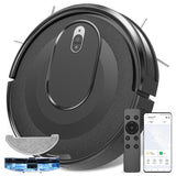 Vexilar W7 Robot Aspirador y Fregasuelos, Robot Aspirador 2 en 1,Potente Succión 4000Pa,Antienredos,Larga Autonomía,3 Niveles de Ajuste de Agua, Adecuada para Suelos,Alfombras,Pelo de Mascotas