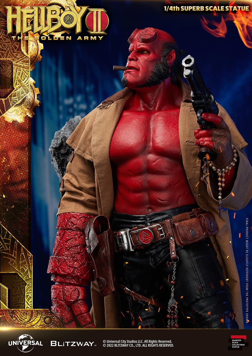Blitzway Hellboy II - Estatuilla de Les Légions d'or maudites 1/4 Hellboy 70 cm