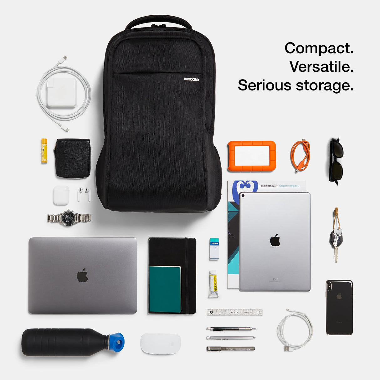 Incase, ICON Backpack Unisex adulto, Negro, Talla única