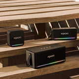 IRRADIO IR-M5 Classic, Altavoz portátil Potente, Doble Controlador de 50 mm, subwoofer pasivo, 20 W de Potencia. Sonido equilibrado, iluminación LED RGB, Grado de impermeabilización IPX7, función