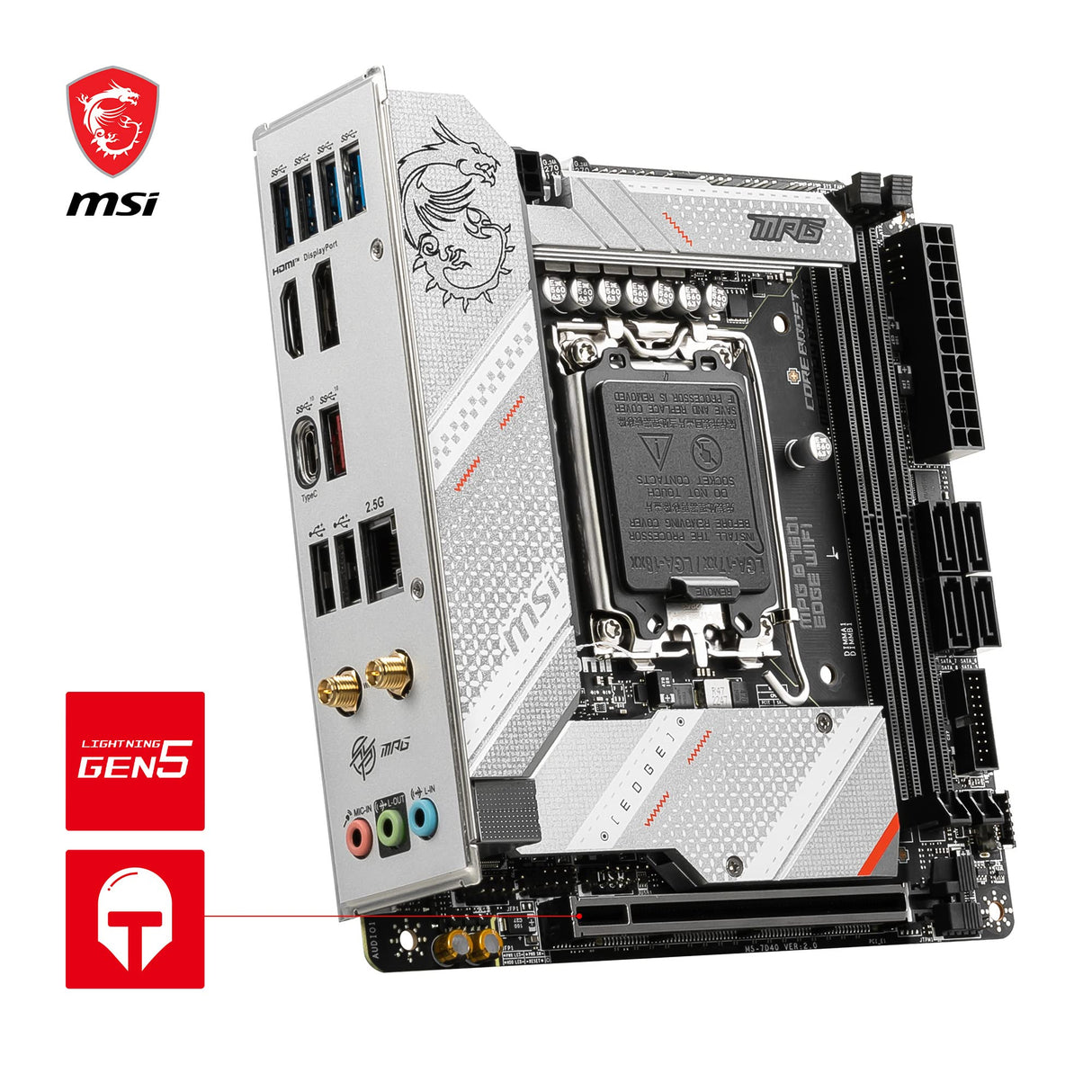 MSI MPG B760I Edge WiFi (zócalo 1700/B760/DDR5/S-ATA 6Gb/s/Mini ITX)