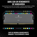 CORSAIR DOMINATOR PLATINUM RGB DDR5 32GB (2x16GB) DDR5 5200MHz CL40 AMD EXPO Intel XMP iCUE Memoria de Ordenador Compatible - Gris (CMT32GX5M2B5200Z40)