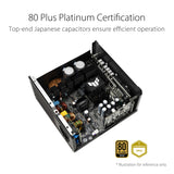 ASUS TUF Gaming 850W Gold - Fuente de alimentación modular (80+ Gold, compatible con ATX 3.0, componentes de grado militar, doble rodamiento de bolas, Axial-tech, PCB, 10 años de garantía)