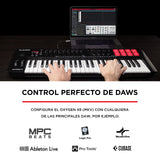 M-Audio Oxygen 49 (MKV) - teclado controlador MIDI USB con 49 teclas, beat pads, Smart Chord, modos de escala, arpegiador y pack de sonidos de Native Instruments (integración de NKS)