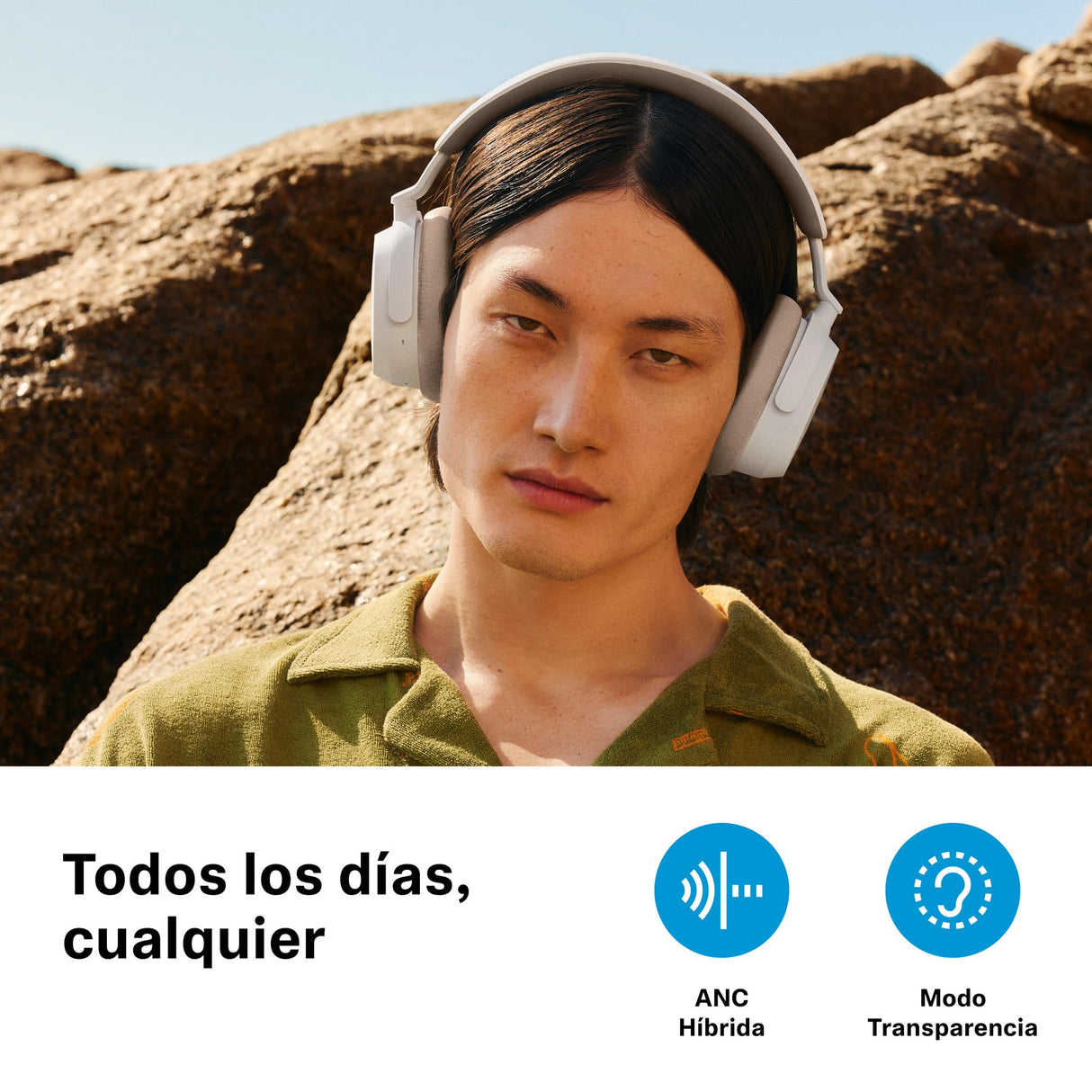 Sennheiser Consumer Audio ACCENTUM - Auriculares inalámbricos Bluetooth - Batería de 50 Horas de duración, Audio, cancelación de Ruido híbrida (ANC), Comodidad Durante Todo el día y Recogida de Voz