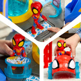 SPIDEY AND HIS AMAZING FRIENDS Marvel Aracnocuartel de los Web-Spinners - Set de Juego Infantil con Figura de Spidey, vehículo y Accesorios