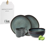 like. by Villeroy & Boch Lave, Set De Vajilla De Loza, 6 Piezas, Aspecto Alfarero, Servicio De Desayuno Para 2 Personas, Gris