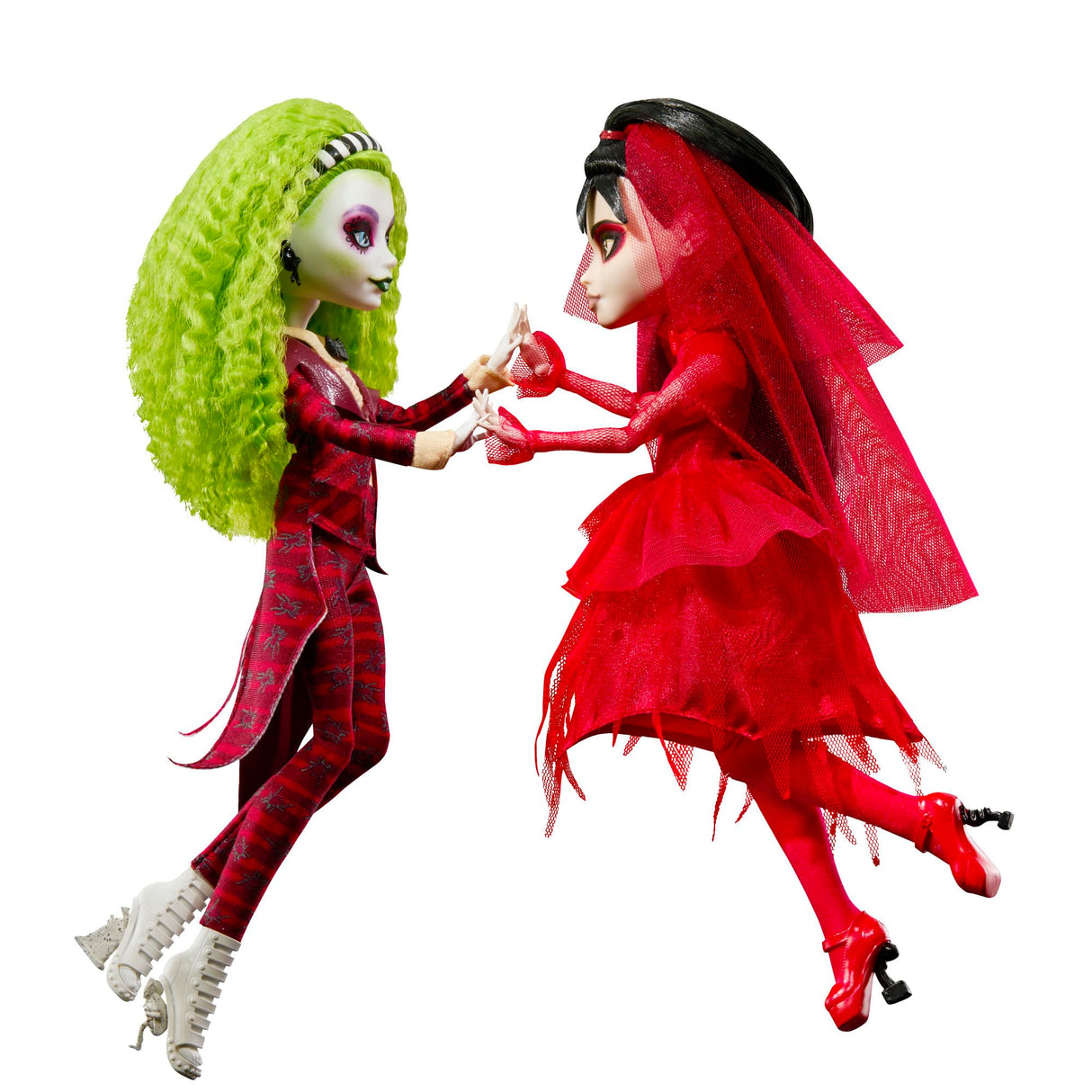 Monster High Skullector Bitelchús Bitelchús Pack de 2 muñecos de Bitelchús y Lydia Deetz con accesorios y embalaje para exhibir, HYV96