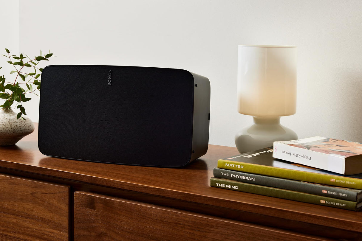 Sonos SNS-FIVE1EU1BLK Five altavoz inteligente y potente, multiroom, alta calidad sonido, calibración Trueplay, Control App Sonos, Compatible iOS AirPlay 2, Negro