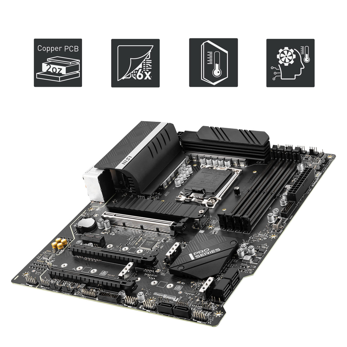 MSI PRO Z690-A WIFI Placa Base, ATX - Soporta Procesadores Intel Core 12th Gen, LGA 1700 - 14 Duet Rail 55A VRM, DDR5 Memory Boost 6400MHz/OC